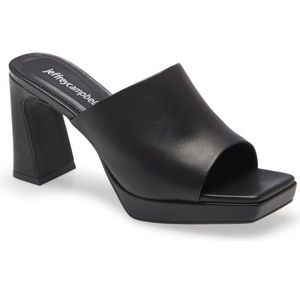 Jeffery Campbell caviar platform slide sandal